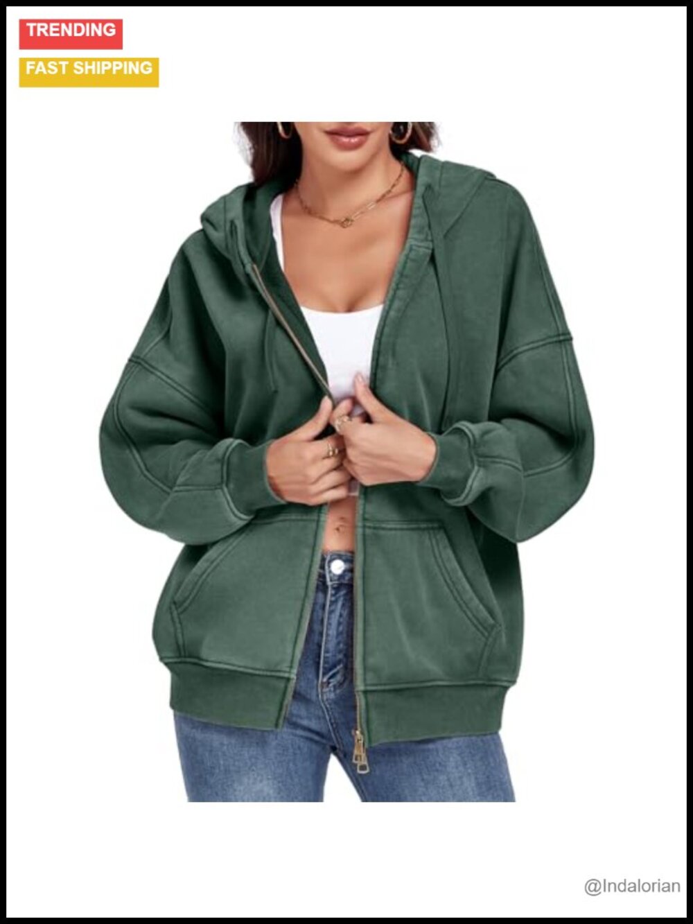 Unisex Vintage Acid Wash Zip Up Hoodie Fleece Distressed Oversized Jacket
